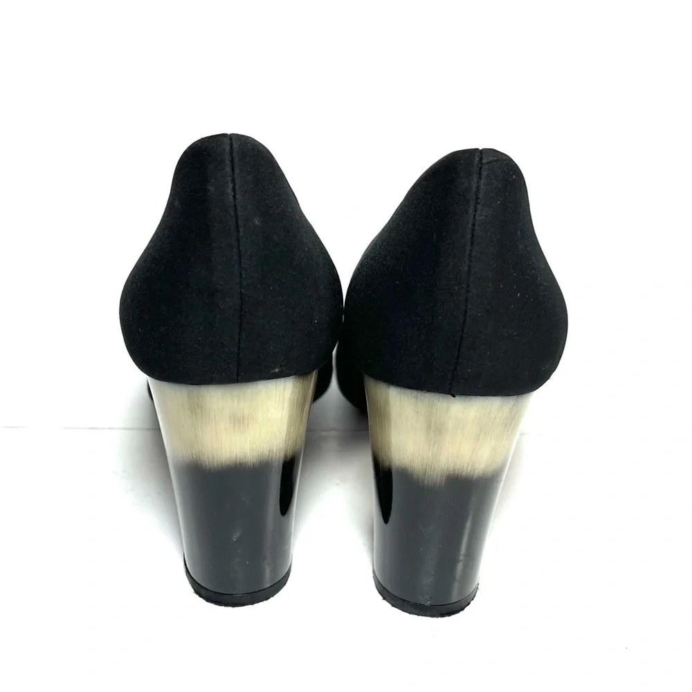 Donald J Pliner Pumps Womens Size 8‎ N Pointed Toe Back Fabric Ombre Heel